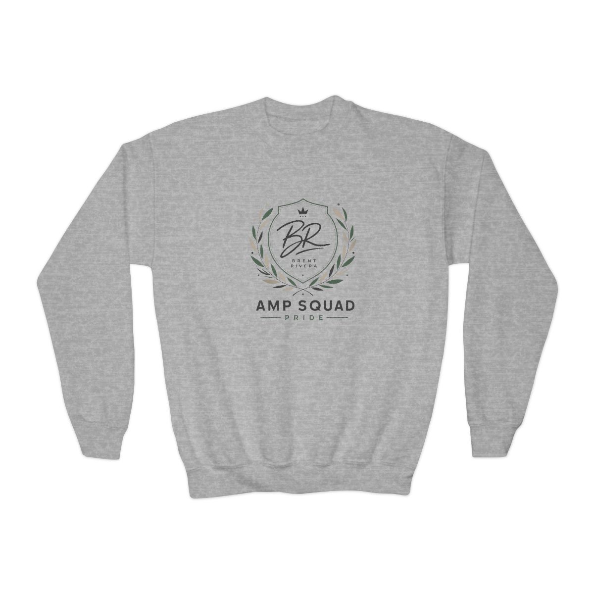 Brent Rivera "Amp Squad Pride" Kids Crewneck - Brent Rivera / AMP World official Sweatshirts merch